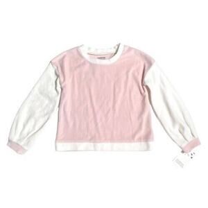 Harper Canyon Super Soft Fleece Sweatshirt Top Size 5 Blush Pink Ivory NWT